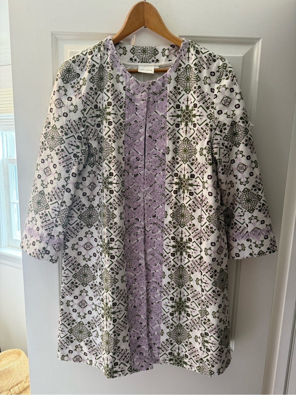 Julia Amory Lilac and Olive Coat